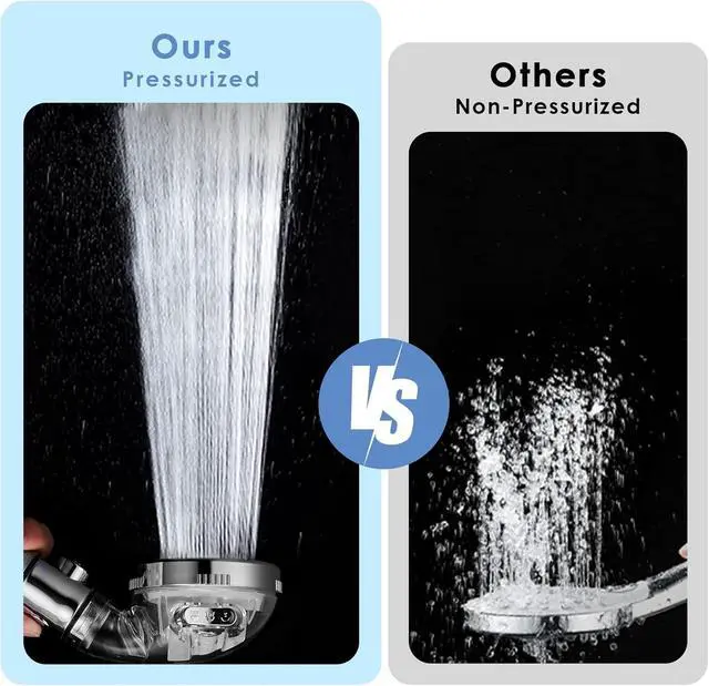 Alt view image 4 of 6 - Vacto High Pressure Handheld Shower Head with Filter, Hard Water Softener Water Purifying Filtered Showerheads with Filter Beads, Shower Head Kits (No Hose and Bracket)