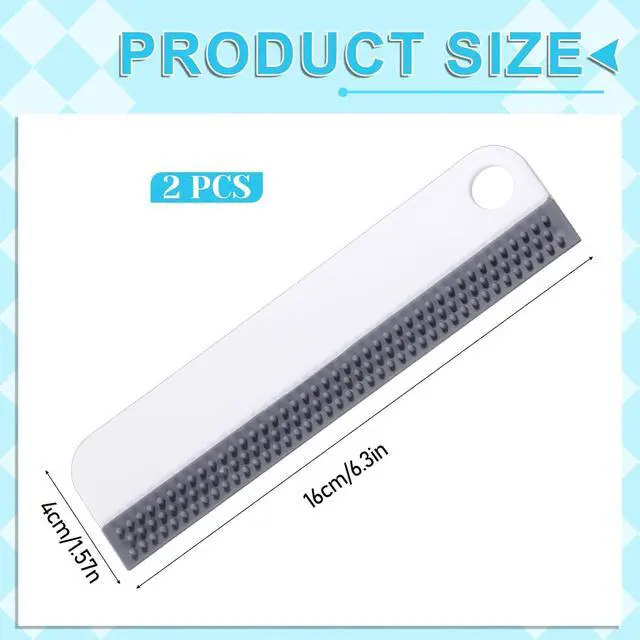 Alt view image 2 of 7 - 2 PCS All-Purpose Small Rubber Squeegee, Soft Silicone Mini Squeegee for Shower Glass, Kitchen Sink Squeegee for Kitchen Countertops, Mirror, Bathroom, Glass, Car Windshield