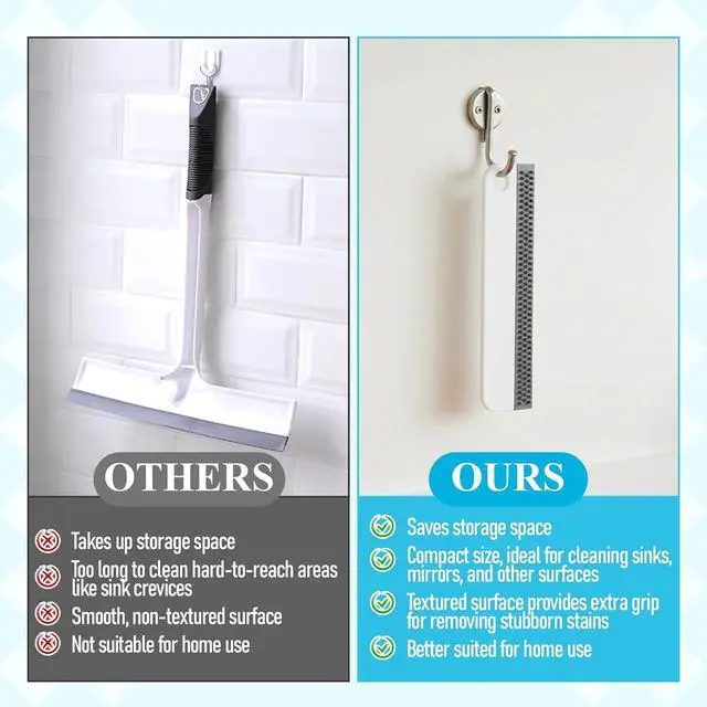 Alt view image 4 of 7 - 2 PCS All-Purpose Small Rubber Squeegee, Soft Silicone Mini Squeegee for Shower Glass, Kitchen Sink Squeegee for Kitchen Countertops, Mirror, Bathroom, Glass, Car Windshield