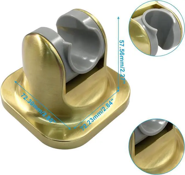 Alt view image 3 of 5 - Zorfeter Adjustable Gold Handheld Shower Head Holder Plastic