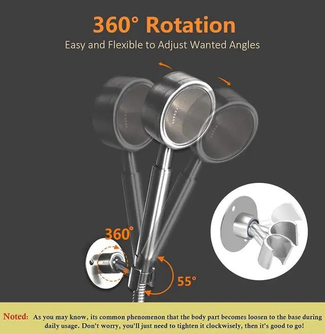Alt view image 2 of 7 - BokWin Stainless Steel Shower Head Holder, Brushed SUS 304
