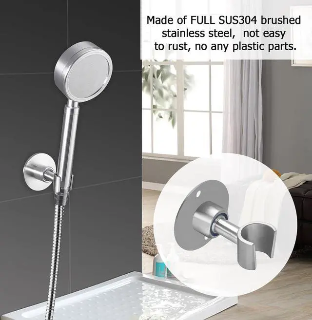 Alt view image 4 of 7 - BokWin Stainless Steel Shower Head Holder, Brushed SUS 304