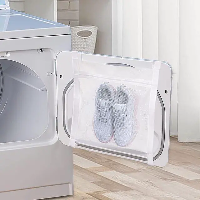 Main image of Shoe Drying Bag, Reusable Sneaker Drying Mesh Bags, Laundry Bag with Zipper Strap for Washing Machine, Shoes, Clothing, for Most Dryers Door(COLOR:white)