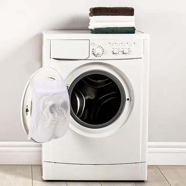 Alt view image 6 of 7 - Shoe Drying Bag, Reusable Sneaker Drying Mesh Bags, Laundry Bag with Zipper Strap for Washing Machine, Shoes, Clothing, for Most Dryers Door(COLOR:white)