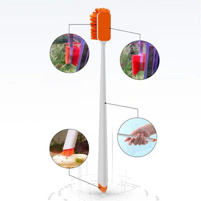Alt view image 4 of 7 - Vimvins Small Fish Tank Cleaner - Algae Scraper for Glass Aquariums - Aquarium Brush & Scrubber Tool Adapted for Cleaning Glass and Acrylic Aquariums.
