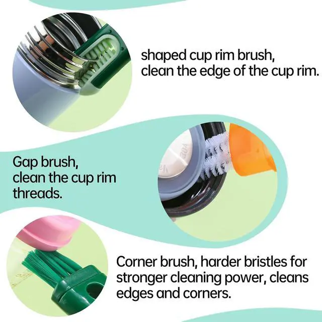 Alt view image 3 of 7 - Baby Bottle Brush Cleaner,5 in 1 Water Bottle Cleaner Brushes for Cleaning