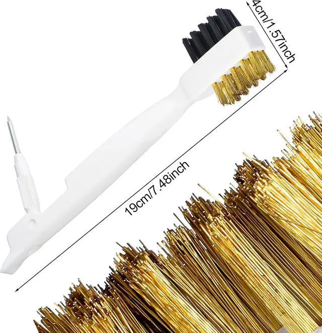 Alt view image 2 of 7 - Ymapinc Kitchen Cleaning Scrub Brush, 4-in-1 Stove Cleaner for Gas Top with Cooktop Scraper, Gas Stove Top Cleaner, Household Cleaning Tools, Scrubber for Range Hood Grease Grime