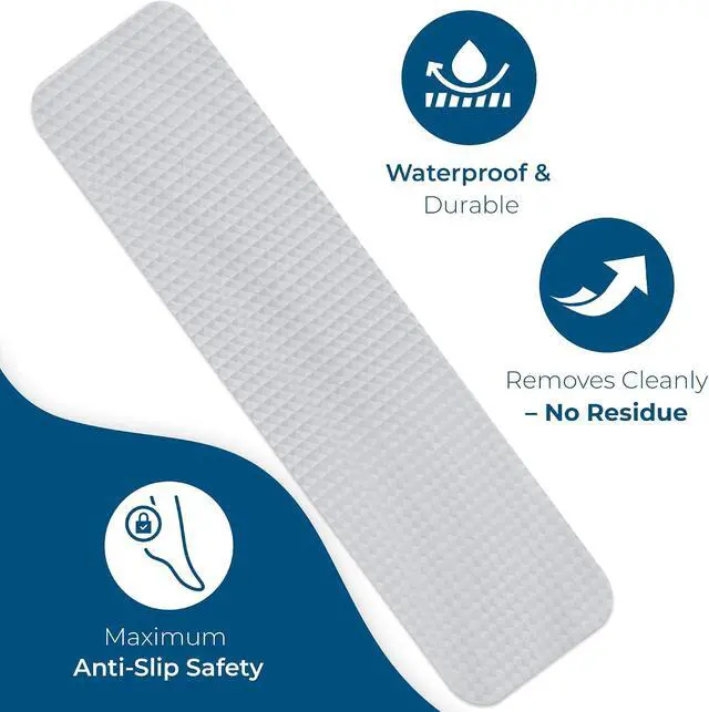 Alt view image 4 of 7 - Homergy Anti-Slip Shower Stickers, Non-Slip Bathtub Adhesive Strips, 24 Pcs