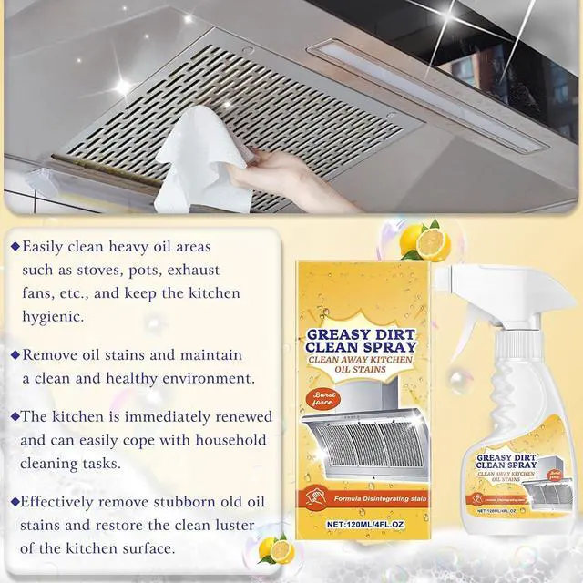 Alt view image 6 of 7 - Kitchen Heavy Duty Cleaner Spray,All-Purpose Oil Stain Cleaner,Kitchen Remover Degreaser Spray,Foam Cleaner,Dissolve Grease & Oil Stains,Bathroom Cleaning(2pcs)