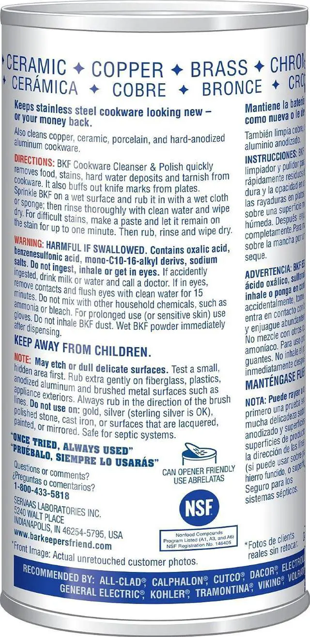 Alt view image 2 of 3 - Bar Keepers Friend Superior Cookware Cleanser & Polish | 12-Ounces | 1-Unit