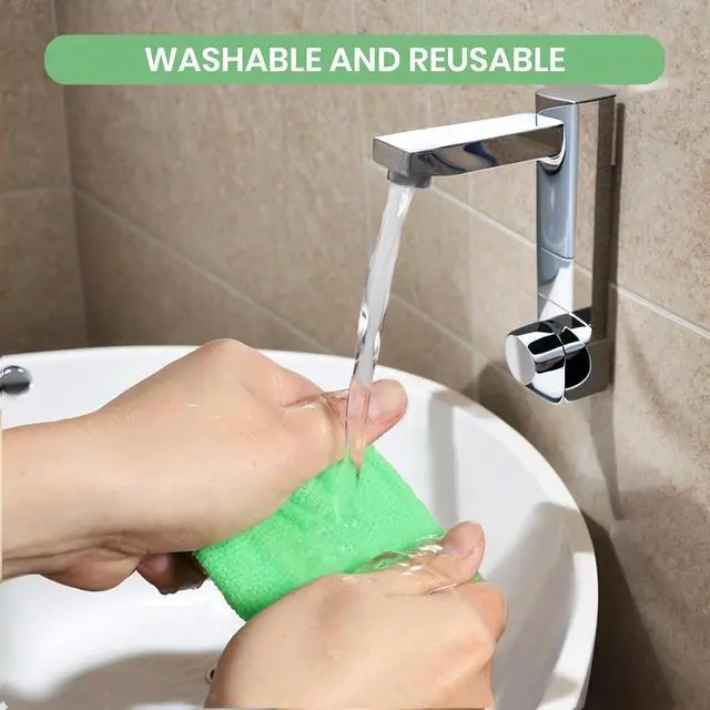 Alt view image 3 of 7 - Windshield Cleaner Tool Car Window Cleaner with 6 Reusable and Washable Microfiber Pads and Extendable Handle Auto Inside Glass Wiper Kit (Green)