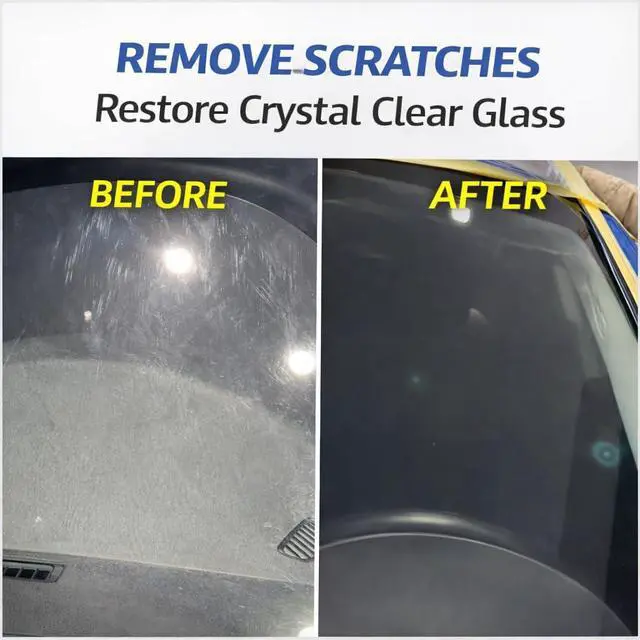 Alt view image 4 of 7 - 3.3oz (100ml) Cerium Oxide Glass Polishing Liquid Deep Cleaning & Removes Wiper Marks, Swirls, Water Spots & Windshield Cleaner & Remover for Minor Glass Scratches Shake Well Before use