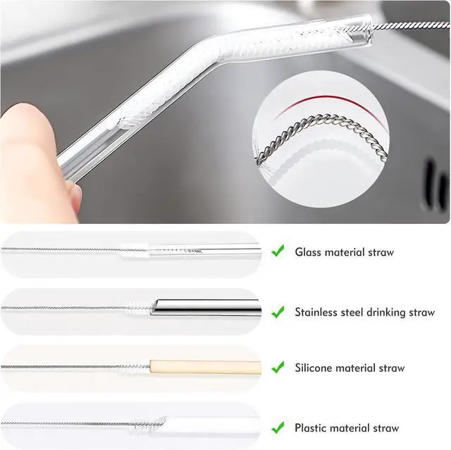 Alt view image 4 of 7 - 18 Pack Extended Handle Straw Cleaner Brushes