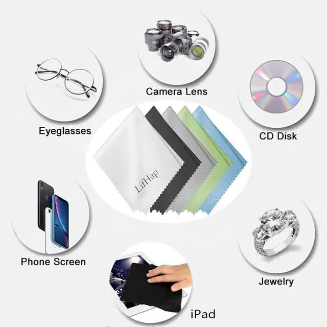 Alt view image 2 of 7 - 15 Pack Glasses Cleaning Cloths - Glasses & Eyeglass Cleaner Wipes|Lens Cleaning Wipes for Mobile Phones, Watches, Screens and All Delicate Surfaces(7 "x 6")