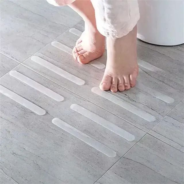 Alt view image 6 of 7 - 24Pcs Non-Slip Shower Stickers Safety Bathroom Tubs Sticker with Scraper for Shower Room Pools Stairs Steps Ladders(12Pcs 7.87in+12Pcs 15in) (12Pcs 7.87in+12Pcs 15in)