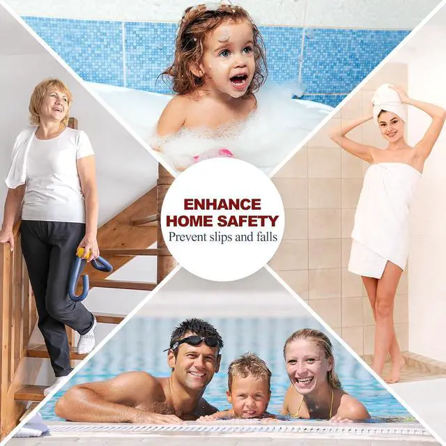 Alt view image 7 of 7 - Gecork 28PCS Anti-Slip Shower Stickers with Scraper, Clear, Hexagonal
