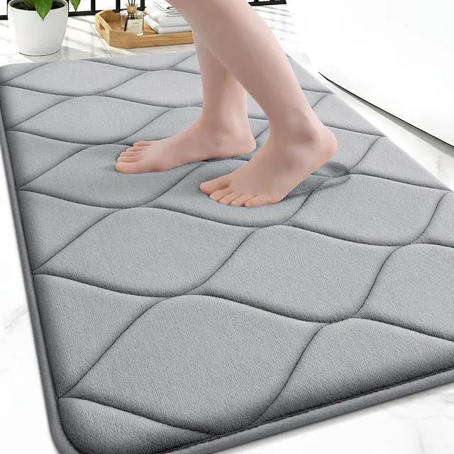 Main image of Smiry Memory Foam Bath Mat 30x20, Ultra Soft Absorbent Bathroom Rugs