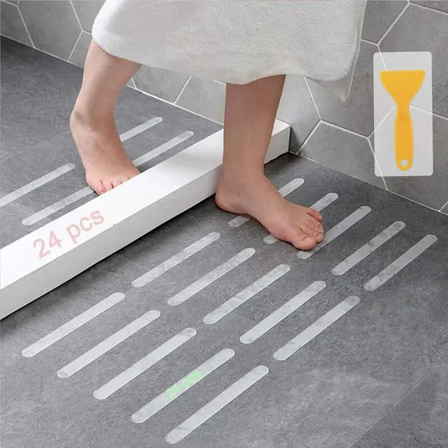 Main image of Kyerivs Anti Slip Strips Safety Shower Bathtub Non Slip Stickers Clear