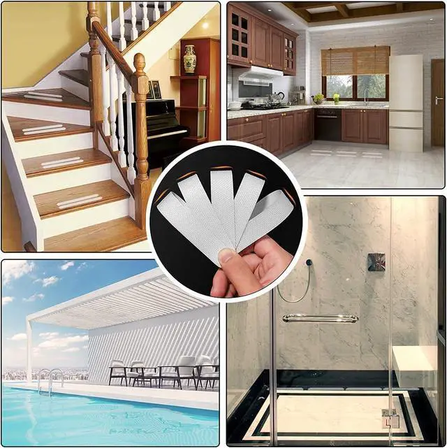 Alt view image 5 of 7 - Kyerivs Anti Slip Strips Safety Shower Bathtub Non Slip Stickers Clear