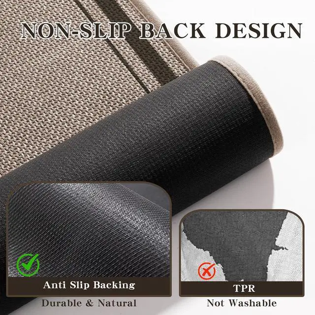 Alt view image 6 of 6 - chakme Bathroom Rugs Mat 24x17, Ultra Thin Non Slip Bath Mat Small Quick Dry Absorbent Bath Mat for Bathroom Floor, (Dark Beige, 24"x17")
