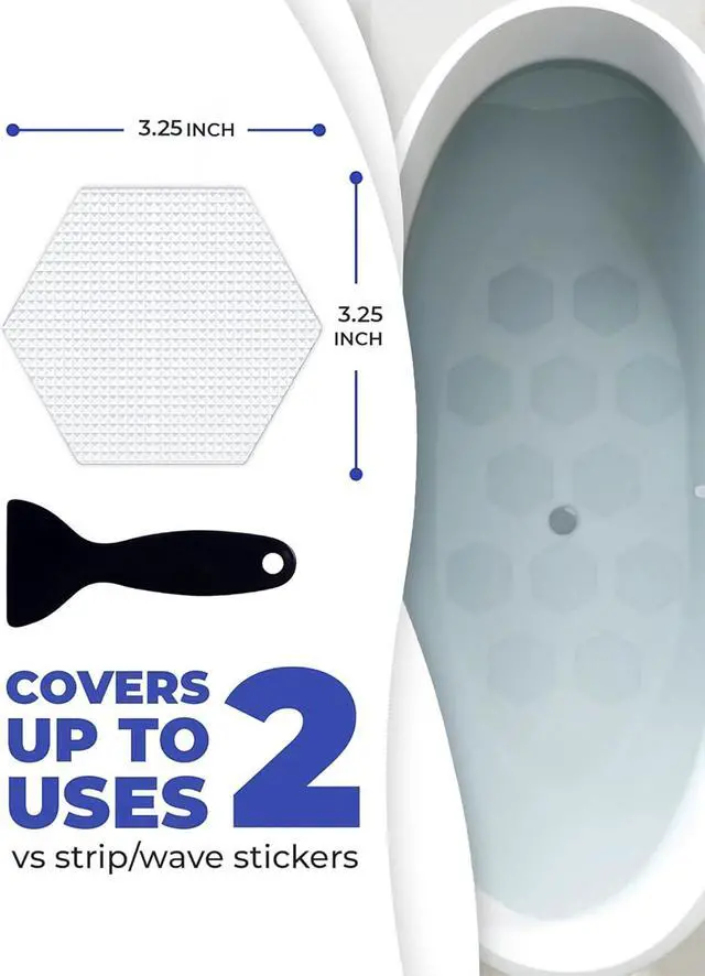 Alt view image 2 of 7 - Clear Bloom Anti-Slip Shower Stickers, Non-Slip Bathtub Floor Grip, 24 Pack