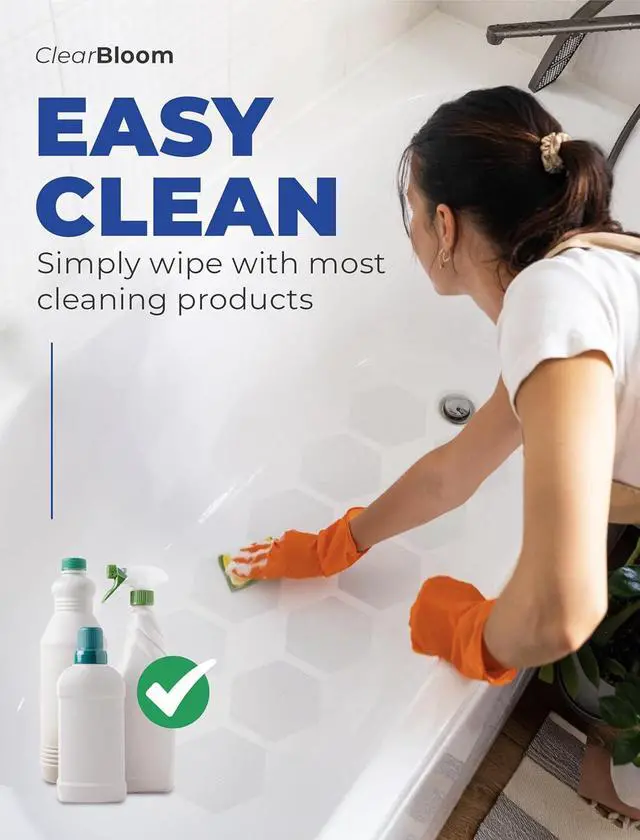 Alt view image 5 of 7 - Clear Bloom Anti-Slip Shower Stickers, Non-Slip Bathtub Floor Grip, 24 Pack