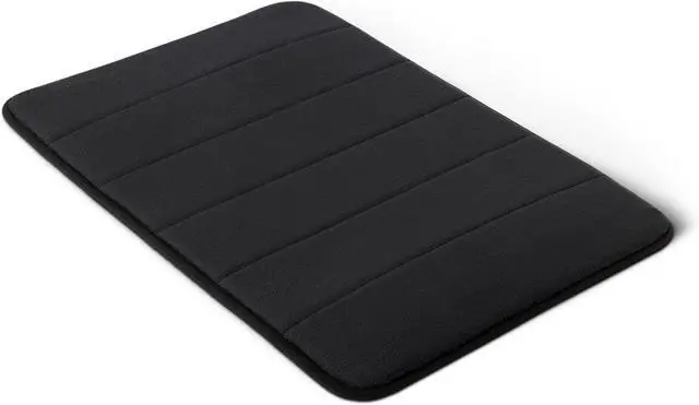 Main image of Amazon Basics Absorbent & Fast Dry Plush Memory Foam Bath Mat, 17 x 24 in, Black