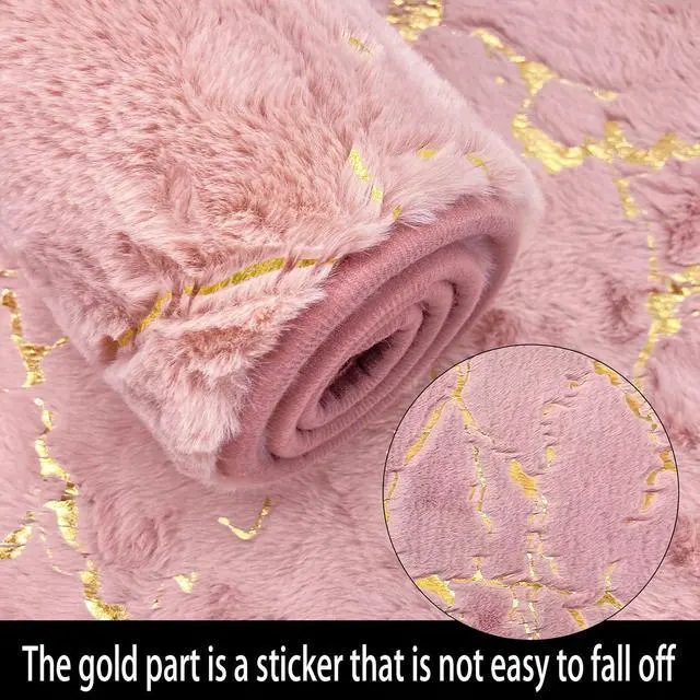 Alt view image 3 of 6 - Marble Bathroom Rugs Nonslip Pink Bathroom Mats Ultra Soft Washable Bath Mats for Bathroom Floor Mats Carpet Water Absorbent Shower Rug Decoration for Kitchen Bedroom Living Room