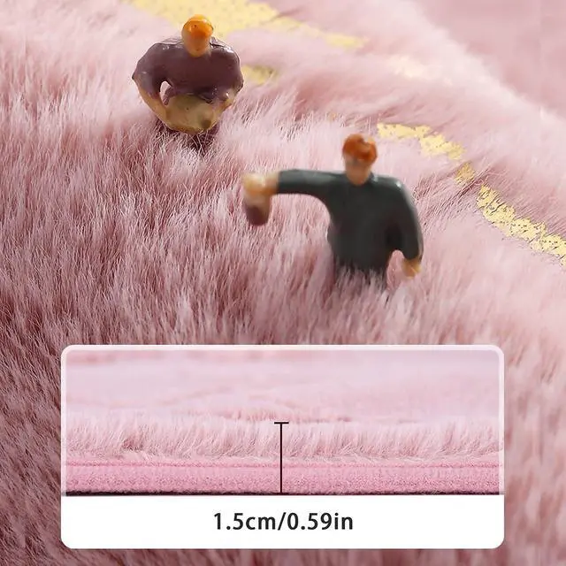 Alt view image 5 of 6 - Marble Bathroom Rugs Nonslip Pink Bathroom Mats Ultra Soft Washable Bath Mats for Bathroom Floor Mats Carpet Water Absorbent Shower Rug Decoration for Kitchen Bedroom Living Room