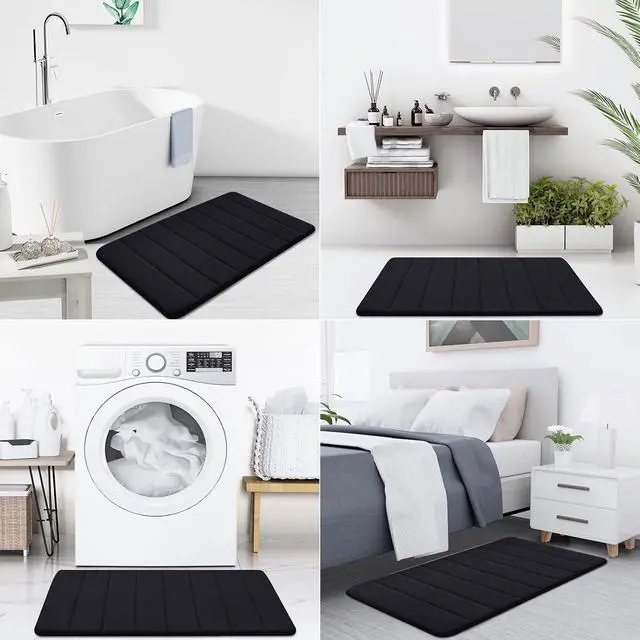 Alt view image 7 of 7 - Buganda Memory Foam Bath Mat 24 x 16, Ultra Soft Absorbent Bathroom Rugs
