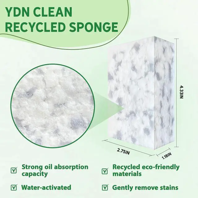 Alt view image 2 of 7 - Multi-Purpose 3.5X High-Density Melamine Foam Cleaning Pads in Bulk 50