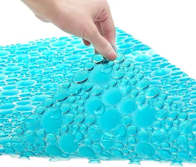 Main image of Pebble Bathtub Shower Mat Non Slip 34.2"x15.7", Transparent Green
