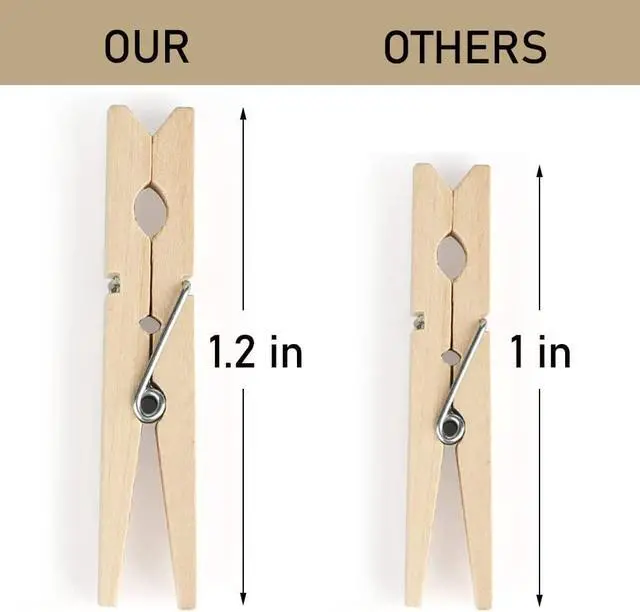 Alt view image 6 of 7 - Mini Clothes Pins, 260 PCS Small Wooden Clothes Pins for Photos