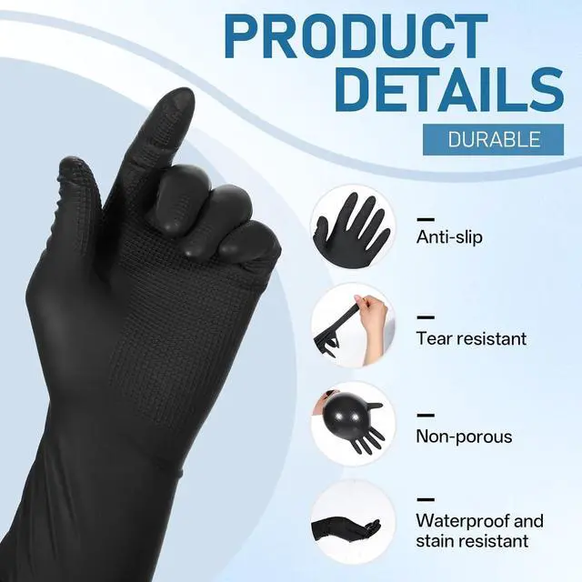 Alt view image 3 of 7 - SynHHergyx Hair Dye Gloves, 3 Pcs Reusable Rubber Gloves Hair Color Glove Professional Hair Dying Tools for Home Salon Barber