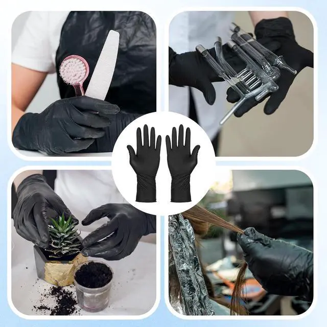Alt view image 7 of 7 - SynHHergyx Hair Dye Gloves, 3 Pcs Reusable Rubber Gloves Hair Color Glove Professional Hair Dying Tools for Home Salon Barber