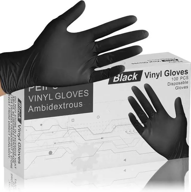 Main image of PEIPU Vinyl Disposable Gloves,Powder Free,Cleaning Service Gloves, Latex Free