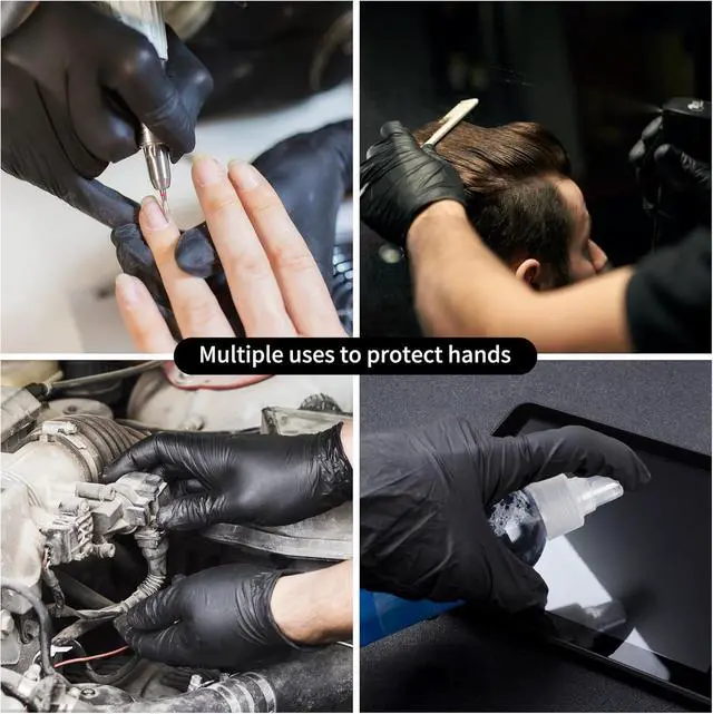 Alt view image 4 of 6 - PEIPU Vinyl Disposable Gloves,Powder Free,Cleaning Service Gloves, Latex Free
