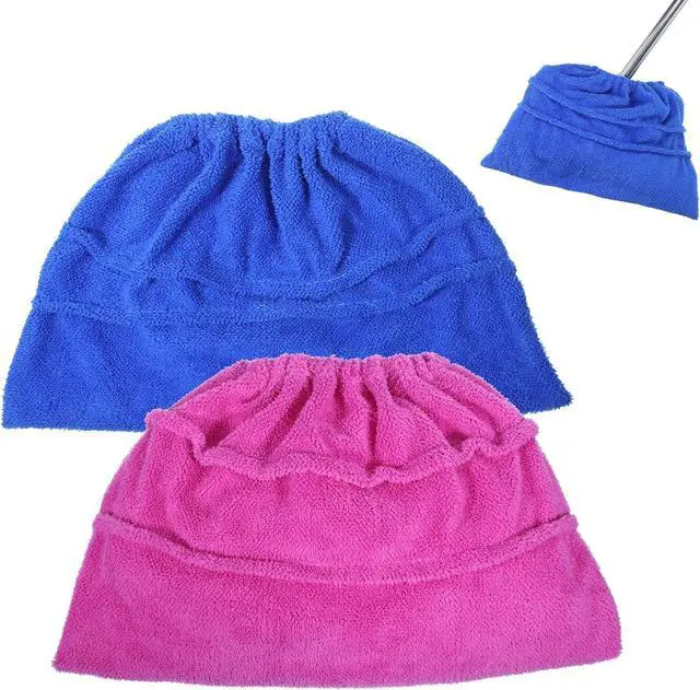 Main image of 2PCS Mop Socks Broom Cloth Cover with Elastic Bands, Washable Broom Pads Baseboard Cleaner Tool, Multi-Purpose Reusable Mopping Cloth Replacement, Suitable for Pet Hair, Dust, Stains, Windows