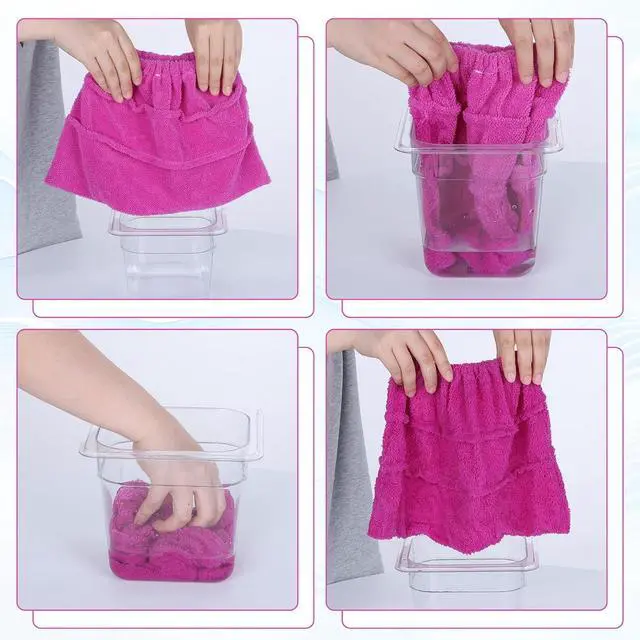 Alt view image 3 of 7 - 2PCS Mop Socks Broom Cloth Cover with Elastic Bands, Washable Broom Pads Baseboard Cleaner Tool, Multi-Purpose Reusable Mopping Cloth Replacement, Suitable for Pet Hair, Dust, Stains, Windows