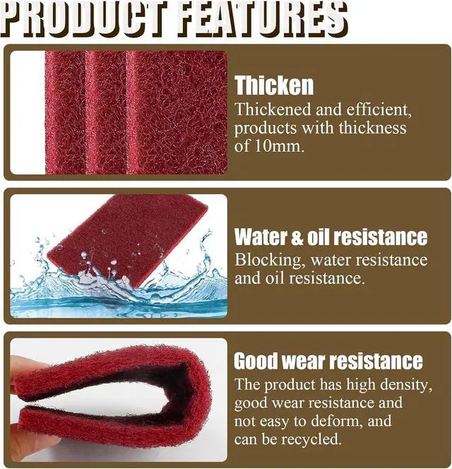 Alt view image 3 of 7 - 4 Pcs 4.7x7.9 Inch 7447 Fine Scuff Pads for Paint Prep Sanding