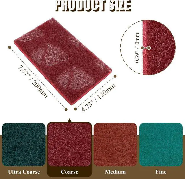 Alt view image 4 of 7 - 4 Pcs 4.7x7.9 Inch 7447 Fine Scuff Pads for Paint Prep Sanding