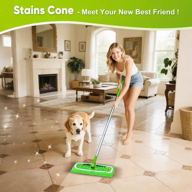 Alt view image 7 of 7 - 18-Pack Reusable Mop Pads Compatible with Swiffer Sweeper Mop - 100% Coral Fleece Washable Refills - Microfiber Dry & Wet Sweeping Cloths for Multi-Surface/Hardwood Floor Cleaning