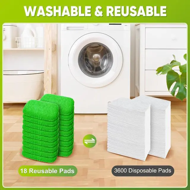 Alt view image 5 of 7 - 18-Pack Reusable Mop Pads Compatible with Swiffer Sweeper Mop - 100% Coral Fleece Washable Refills - Microfiber Dry & Wet Sweeping Cloths for Multi-Surface/Hardwood Floor Cleaning