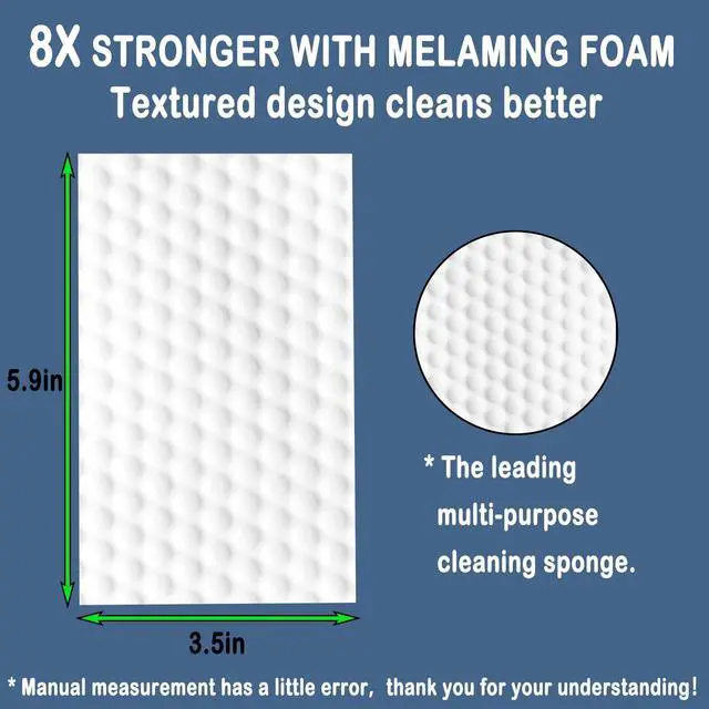 Alt view image 2 of 7 - 30 Pack Magic Melamine Foam Scrub Pads, High Density Nano Cleaning Eraser Sheets, No Detergent Needed Multi-Purpose Sponges for Kitchen Bathroom Wall Shoe Sink Household Cleaning