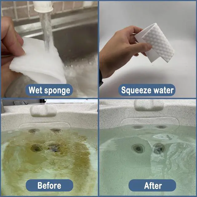 Alt view image 4 of 7 - 30 Pack Magic Melamine Foam Scrub Pads, High Density Nano Cleaning Eraser Sheets, No Detergent Needed Multi-Purpose Sponges for Kitchen Bathroom Wall Shoe Sink Household Cleaning