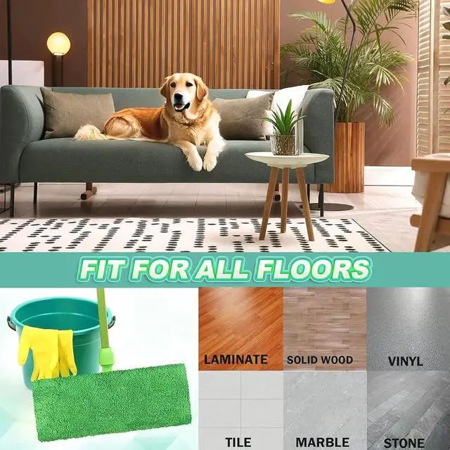 Alt view image 2 of 7 - 6-Pack Reusable Coral Fleece Mop Pads Washable Wet Mopping Cloths and Dry Sweeping Cloths for Swiffer Sweeper Washable Wet & Dry Microfiber Pads for Surface/Hardwood Floor Cleaning, Tile & More.