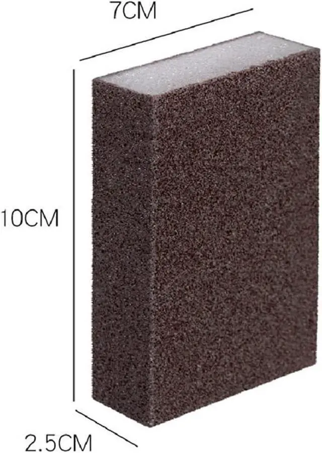Alt view image 2 of 6 - 5 Pack Carborundum Sponge, Emery Sponge Brush Eraser Scrub, Kitchen Magic Cleaning Sponge for Removing Rust Cleaning Pots and Pans, 2022 New Household Stainless Steel Cleaning Tool