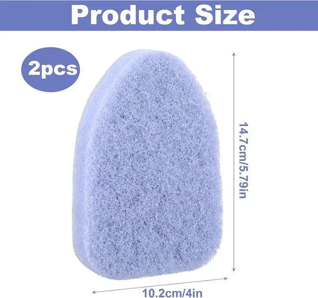 Alt view image 3 of 7 - 2Pcs Scouring Pads Grey Scrub Pads for Cleaning Reusable Scrub Sponge Non Scratch Fit Tub Tile Scrubber Brushes Cleaning for Kitchen Toilet Wall Tile Sink