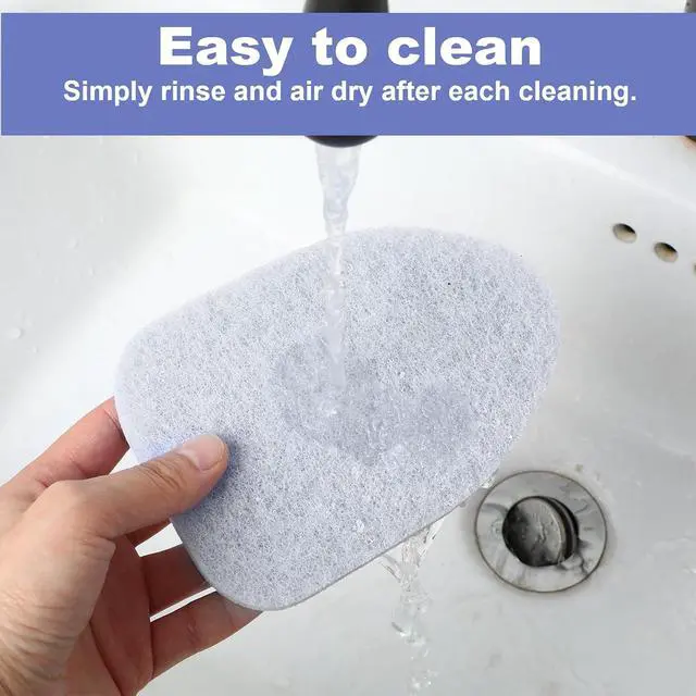 Alt view image 5 of 7 - 2Pcs Scouring Pads Grey Scrub Pads for Cleaning Reusable Scrub Sponge Non Scratch Fit Tub Tile Scrubber Brushes Cleaning for Kitchen Toilet Wall Tile Sink