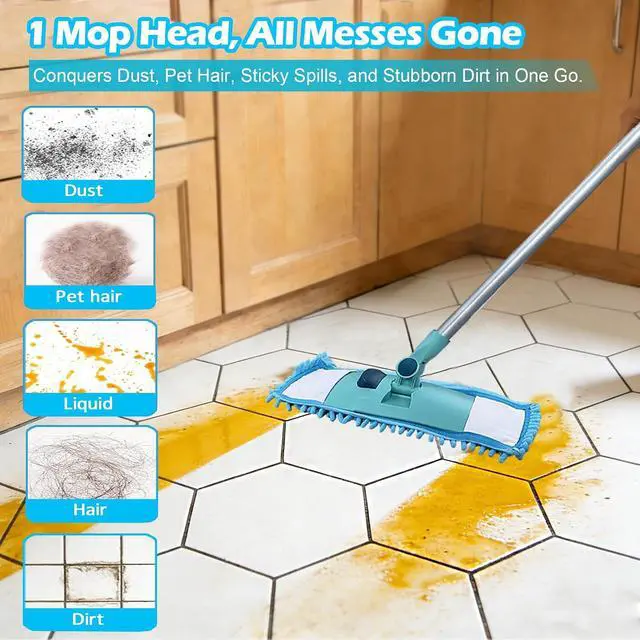 Alt view image 2 of 7 - 4PCS 16'' Microfiber Dust Mop Pads Compatible with Leifheit 55210